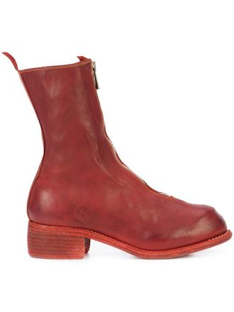 Guidi Red Round-toe Boots