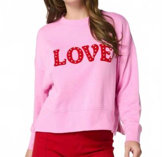 Shiraleah Love Relaxed Sweatshirt In Pink