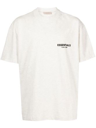 Fear of God logo-print T-shirt - men - Cotton - S - Grey