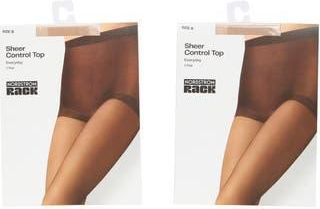 Nordstrom Rack 2-Pack Sheer Control Top Pantyhose in Moonlight at Nordstrom Rack, Size Plus