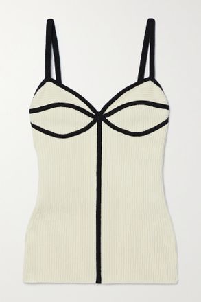 Mara Hoffman + Net Sustain Canotta In Misto Cotone Biologico A Costine Joya - Crema