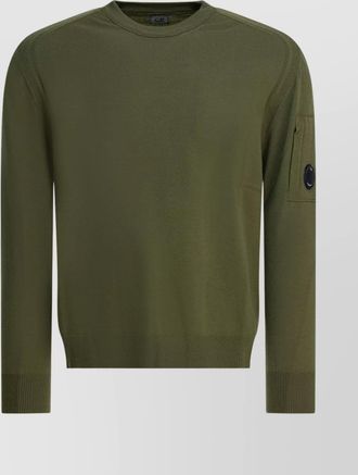 C.P. Company crew neck knitwear with ribbed cuffs and pocket