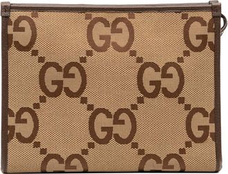 Gucci Pre-owned Gucci Jumbo GG Canvas Pouch Unisex W3PFFP5XWOAIILRG
