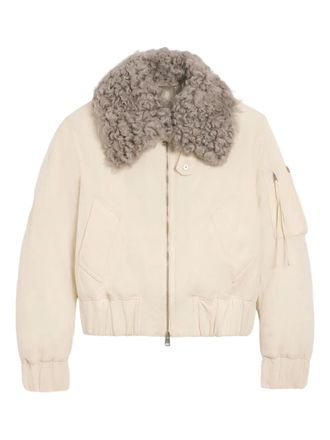 Ami padded bomber jacket - unisex - Fabric - S - Neutrals