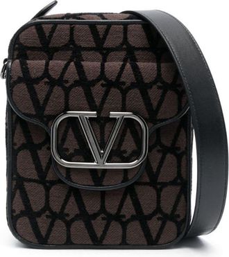 Valentino Garavani Toile Iconographe canvas shoulder bag - men - Calf Leather/Fabric - OS - Brown
