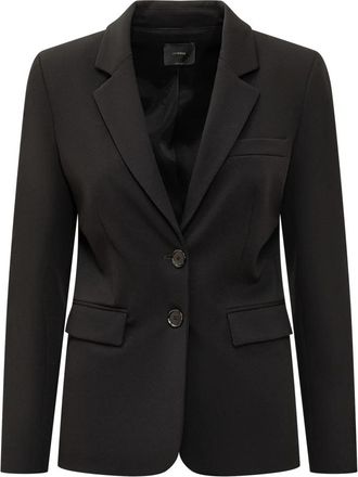 Pinko Ruota Blazer - Dames - Blazers - Zwart - XL - Leer - Jassen