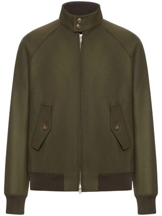 Baracuta High Neck Scalloped Detail Structured Jacket