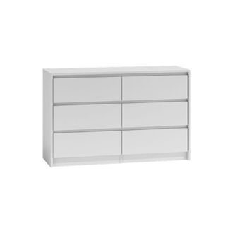 Hucoco Iris 120 Modern Drawer Dresser for bedroom/office/living room 120x75x40 + 6 drawers Scandinavian style chiffonier storage unit Dressing room