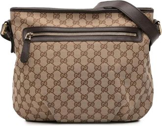 Gucci Pre-owned Shoulder Bags, female, Brown, Size: ONE SIZE Pre-owned Textured Shoulder Bag