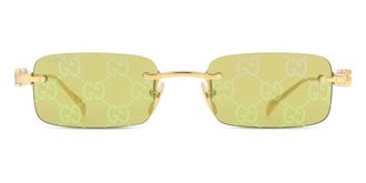 Gucci GG1808S 002 Mens Sunglasses Gold Size 52