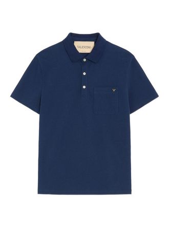 Valentino Vgold Cotton Polo Shirt