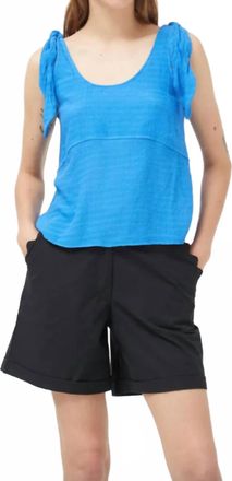 Compa&ntilde;&iacute;afant&aacute;stica Textured Crepe Top In Blue