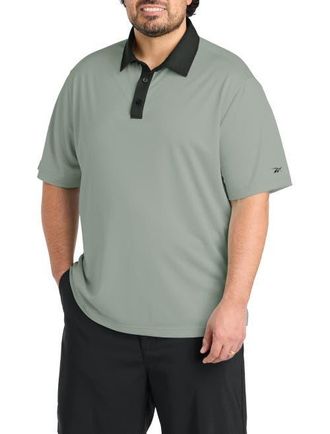 Reebok Big & Tall Contrast Solid Polo Shirt in Light Fog at Nordstrom, Size Xx-Large