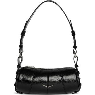 Zadig&Voltaire Le Roudoudou Patent Leather Shoulder Bag in Black at Nordstrom