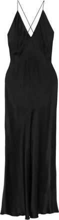 Anine Bing Silk Slip Dress - - Dresses - Donna - Nero - S