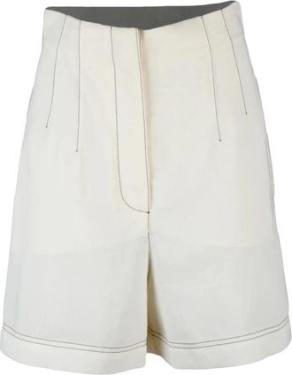 Philosophy di Lorenzo Serafini Vita Alta Shorts - Dames - Korte Broeken - Wit - S - Katoen - Korte Broeken