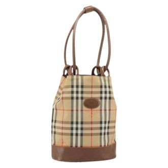 Burberry Pre-owned Bucket Bags, female, Beige, Size: ONE SIZE Pre-owned Tote Bag