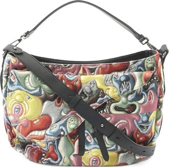 Dior x Kenny Scharf 2010s 2way saddle shoulder bag - Yellow