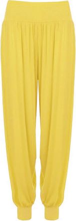 Crazy Girls Womens Hareem Trouser Ladies Plain Baggy Harem Ali Baba Casual Pants (Medium Long, Yellow)