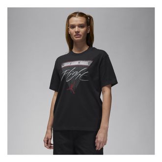 Nike Jordan (WMNS) Air Jordan Flight Heritage Graphic T-shirt Asia Sizing Black FQ3241-010