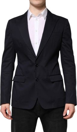 Dolce & Gabbana Dark Blue TAORMINA Cotton Blazer Suit Mens Jacket