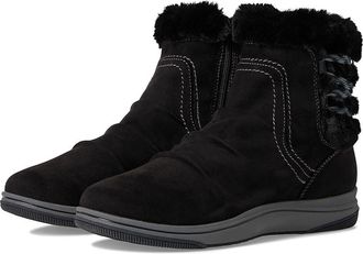 Clarks Breeze Cozy Womens Boots Black Textile : 6.5 B - Medium, Synthetic