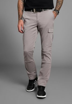 Bruno Banani Cargohose BRUNO BANANI, Herren, Gr. 31, L&auml;nge 34, grau (dunkel grau), Web, Obermaterial: 98% Baumwolle, 2% Elasthan, unifarben, straight fit lang, Hos