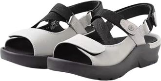 Wolky Womens Lisse Lightweight Sandal In Light Grey Nubuck