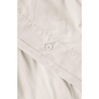Pact Organic Cotton Organic Room Service Sateen Duvet Cover in Bone at Nordstrom, Size Full
