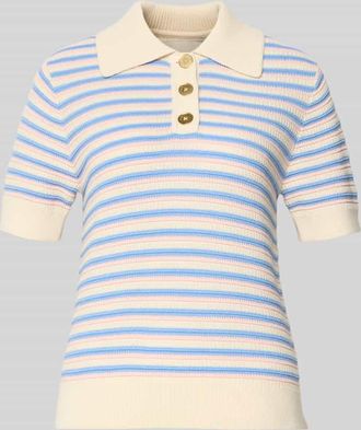 GANT Strickshirt mit Polokragen und Knopfleiste in Sand, Gr&ouml;&szlig;e XXL