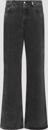Alexander McQueen Black Low-rise Wide Leg Jeans
