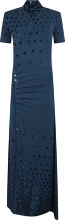 Paco Rabanne Long Fitted Viscose-Blend Maxi Dress
