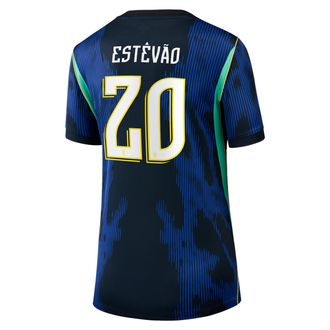 Nike Jordan Est&ecirc;v&atilde;o Brazil National Team 2026 Stadium Away Jordan Womens Dri-FIT Soccer Jersey in Blue | NN203940204-CBF