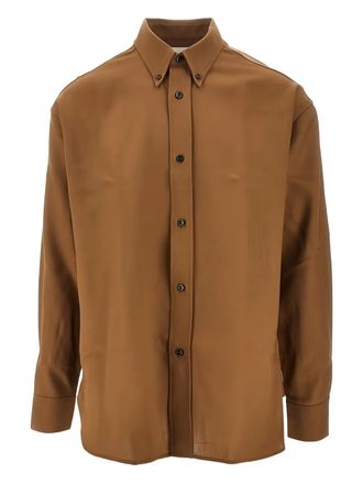 STUDIO NICHOLSON Jude buttoned shirt - men - Wool - S - Brown
