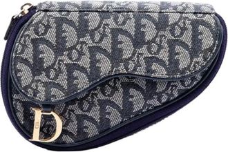 Dior Pre-owned Vintage Canvas Pouch - - Pre-owned - Donna - Blu - ONE SIZE