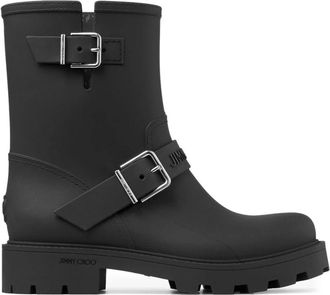 Jimmy Choo London Biker Rain - Dames - Regenlaarzen - Zwart - 40 EU - Schoenen