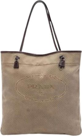 Prada Pre-owned Vintage Tote Bag - unisex - Vintage Shopper - Beige - ONE Size - Leer - Vintage