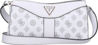 Guess Tassen, Dames, Wit, ONE Size, Leer, Dorys Top Zip Crossbody