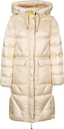Parajumpers Womens Leonie Long Hooded Down Jacket In Sunkissed