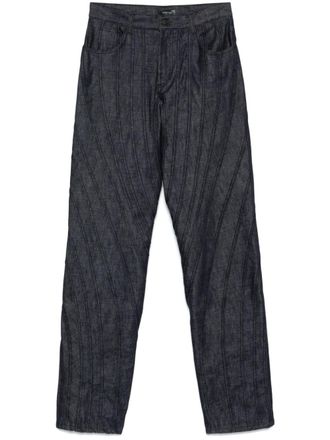 MUGLER Jeans con dettaglio cuciture - Blu