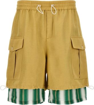 Wales Bonner Beige Beige Beige Roam Cargo bermuda shorts