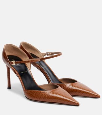 Tom Ford Vertigo snake-effect leather pumps
