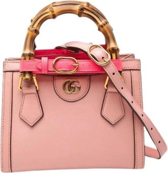 Gucci Pre-owned Diana Mini Bag - Dames - Vintage Mini Tas - Roze - ONE Size - Leer - Vintage