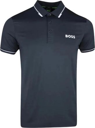 HUGO BOSS Polo Shirt - Heren - Polos - Blauw - S - Polyester - Tops