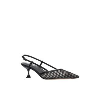Lola Cruz Pumps, female, Black, Size: 10 US Ruby Embellished Slingback Pumps