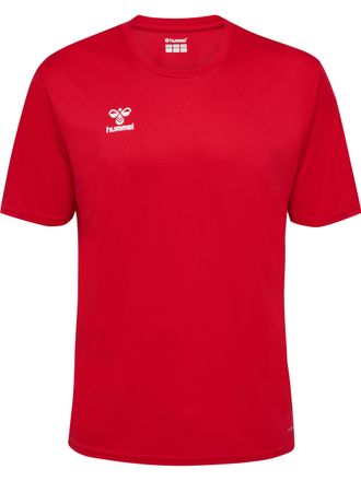 Hummel Trainingsshirt HUMMEL HMLESSENTIAL JERSEY S/S, Damen, Gr. XXL, rot (true rot), Obermaterial: 100% Polyester, normal, Rundhals, Shirts Trainingsshirt, 