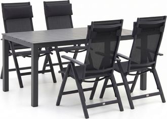 Bellagio la vita attrattiva Bellagio Avenza/Menzano 160cm dining tuinset 5-delig verstelbaar