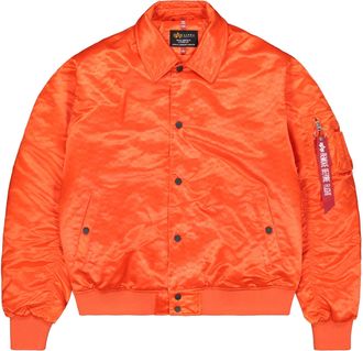 Alpha Industries Bomberjacke ALPHA INDUSTRIES Coach Logo Jacket, Herren, Gr. XXL, orange (boost orange), Obermaterial: 100% Nylon, Jacken Bomberjacke