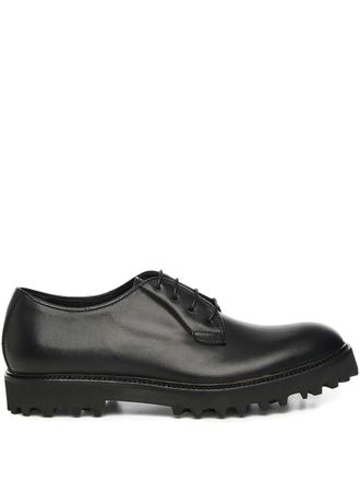 Giuliano Galiano Castro leather Derby shoes - Black