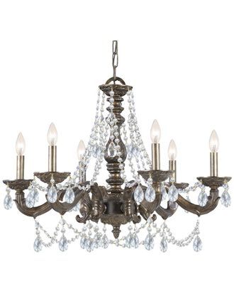 Crystorama 6-Light Paris Market Chandelier Swarovski Spectra Crystal